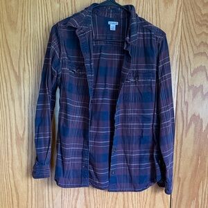 Carhartt Women's Plaid Button Down Shirt - Blue and Brown